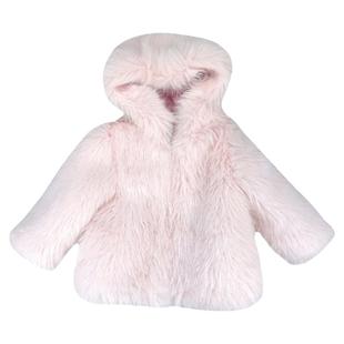 秋冬季童装新款男童女童宝宝儿童皮草外套托卡毛毛绒上衣连帽韩版