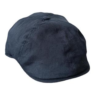 亚麻六瓣鸭舌帽复古报童帽子男女春夏季薄款英伦百搭透气休闲时尚