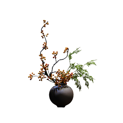 禅意陶瓷复古花瓶新中式侘寂