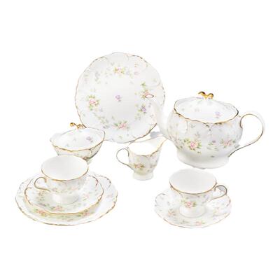 NARUMI骨瓷双人下午茶餐具24k金