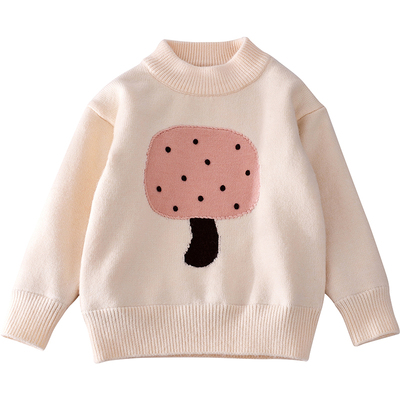 加绒加厚女童毛衣保暖上衣