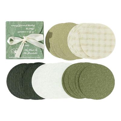 圆形简约纯色多材质特种纸素材