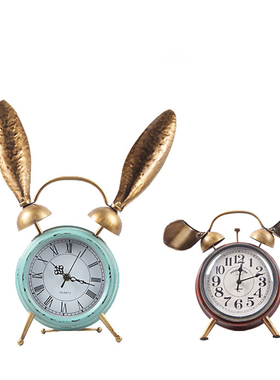 复古风兔子耳朵loft酒吧立式座钟