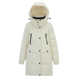 Outlets专柜撤柜正品 GF冬装2025新款宽松长款白鸭绒防寒羽绒服女