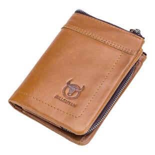 牛船长男士短款真皮钱包休闲多功能多卡位相册行驾驶证卡包零钱夹