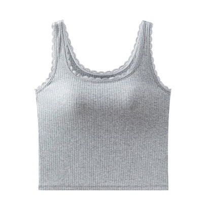 带胸垫固定杯遮副乳背心