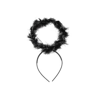 万圣节头饰天使恶魔白黑色光环羽毛发箍超仙cos发饰拍照装扮道具