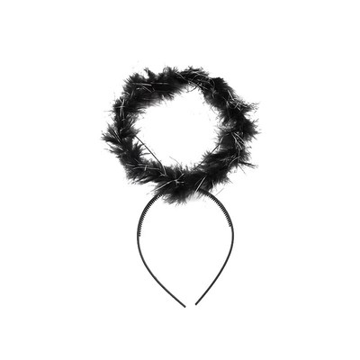 万圣节头饰天使恶魔光环羽毛发箍