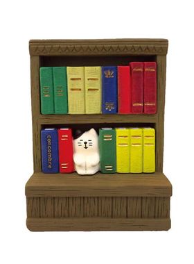 日式风三毛猫文具书店桌面摆件