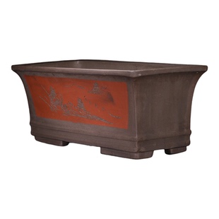 紫砂花盆特大号长条型阳台庭院新款深长方型盆景盆窄马槽大号花盆
