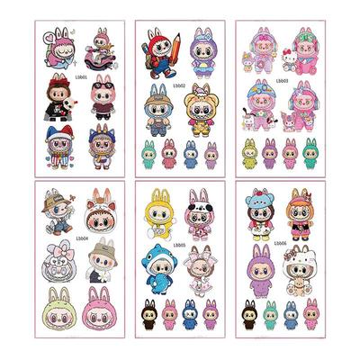 labubu可爱卡通脸贴纸