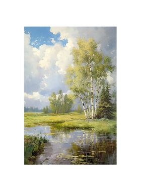 白鹿艺术美院级纯手绘油画印象画