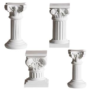 北欧树脂罗马柱烛台天使摆件雕塑橱窗样板房迷你拍摄道具软装饰品