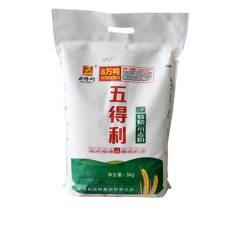 五得利面粉五星特精高筋小麦面5kg10斤馒头水饺包子混沌 食品包邮