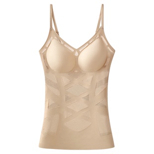 免穿文胸塑身背心女夏季超薄款上衣美体塑形束身瘦身收腹束腰吊带