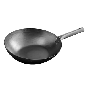 日本山田联名窒化手工拓打Hanako+a炒锅超轻不易生锈无涂层熟铁锅