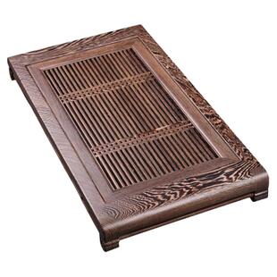 锦格鸡翅木茶盘实木功夫茶具抽屉式茶台储水托盘排水茶海家用简约