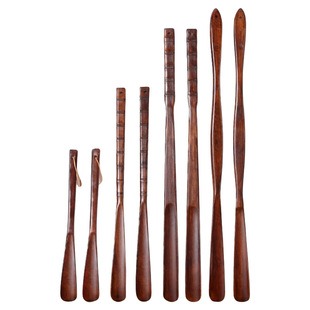 实木鞋拔子长柄家用孕妇穿鞋神器儿童提鞋器加长杆老式鞋拔子木质