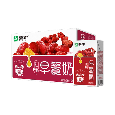 蒙牛红枣味整箱牛奶250ml×16盒