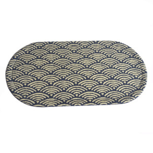 包邮 和风日系zakka杯垫进口棉布夹棉双层隔热茶垫青海波餐垫