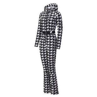 户外双板连体滑雪服女外贸复古小个子加绒户外套装防水修身滑雪裤