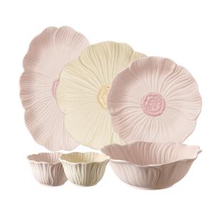 川岛屋陶瓷碗家用2025新款高颜值餐具特别漂亮的碗高级感盘子菜盘