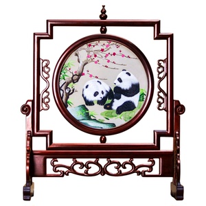 苏绣新中式苏州双面刺绣特色乔迁送礼国风装饰桌面结婚伴手礼摆件