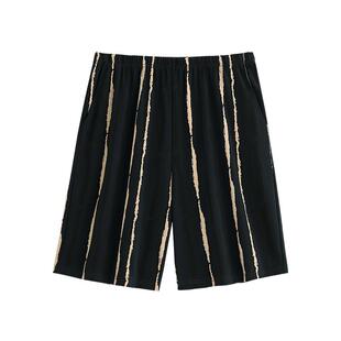 男士睡裤短裤夏季凉感纯棉薄款宽松休闲棉绸可外穿出门家居裤夏天