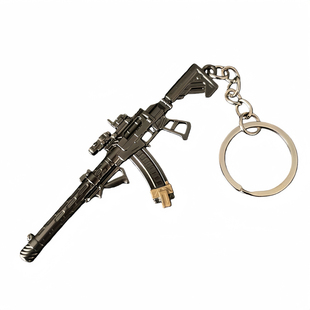 三角洲行动周边 VAL巨浪迷你钥匙扣金属悬赏令模型合金摆件玩具