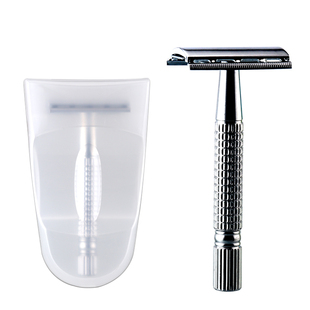 吉利芒双面不锈钢刀片手动剃须刀老式刮胡刀中老年刮胡子刮脸刀架