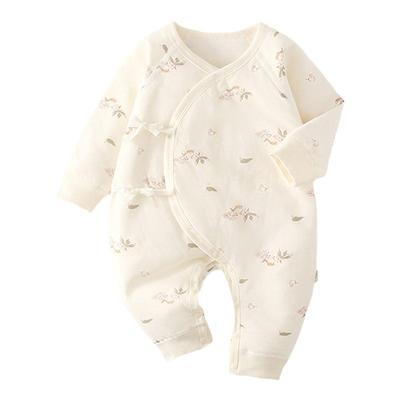 新生儿婴儿40g夹棉连体衣纯棉秋冬季棉服宝宝衣服保暖哈衣爬服