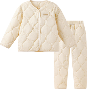 英氏儿童棉服上衣男女童三层加厚保暖套羊毛秋冬锁温外套校服神器