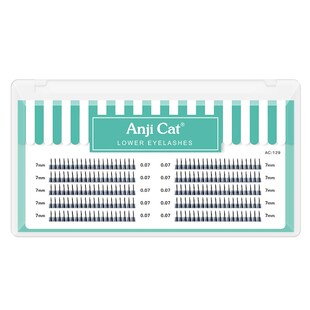 anjicat网红款A型下睫毛仙女睫毛M形嫁接假睫毛自然仿真仙子毛7mm