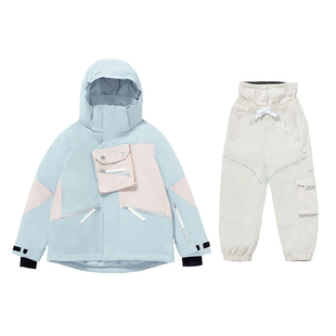 VECTOR儿童滑雪服套装加厚男童女童装备保暖防水防风户外滑雪衣裤