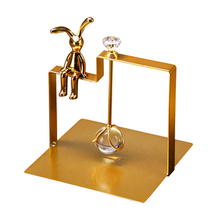 高档轻奢兔纸巾架厨房餐桌纸巾座立式高级感酒店餐厅夹纸巾餐巾托