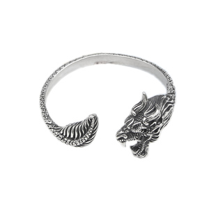 秋冬银势S925纯银紧箍咒手镯复古泰银时尚潮流中国龙貔貅手环男款