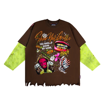 假两件脏脏袖烫钻手缝珍珠重工