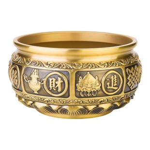 香炉纯铜家用室内黄铜鼎炉招财进宝纯铜香炉碗上香供佛供奉香薰炉