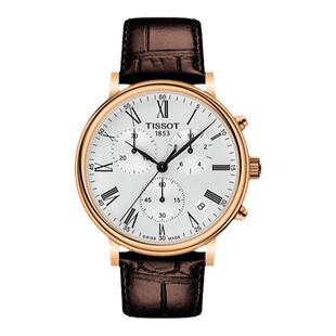 【情人节礼物】Tissot天梭官方正品卡森臻我石英皮带手表男表
