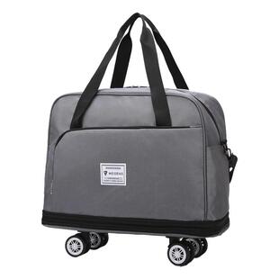 带轮子的旅行袋女大容量万向轮折叠行李袋轻便旅行包带滑轮行李包