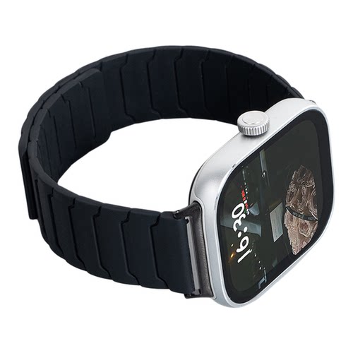 适用荣耀亲选haylou watch表带荣耀手表5新品x5硅胶磁吸2i铠甲腕带5Ultra运动智能5Pro手环男女款JY秋冬季