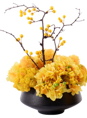 新中式仿真手感绢花花艺