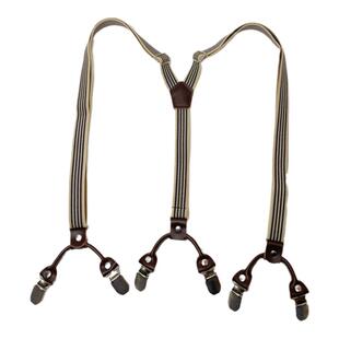 英伦背带男女式夹吊带港风西裤松紧防滑可调节Y字型吊裤带六夹扣