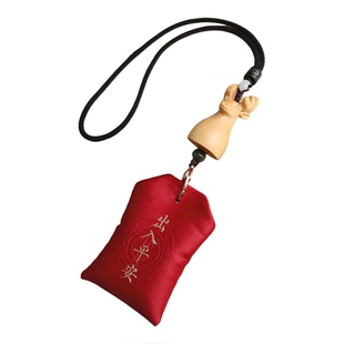 普陀山汽车挂件朱砂车内后视镜出入平安符车载挂饰摆件车一路平安