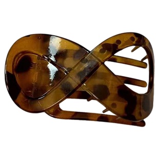 时尚八字豹纹扁平鲍鱼抓夹女2025新款高端后脑勺不硌头鸭嘴夹头饰