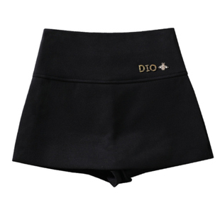 黑色开叉毛呢半身裙女2026春季新款高腰显瘦小香风a字包臀短裙裤