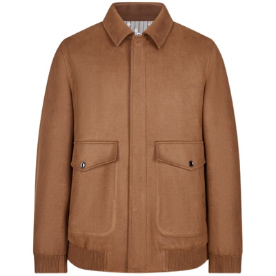 劲霸男装秋季新款男士短款翻领茄克高级商务通勤夹克外套NKDG3001