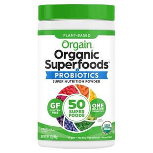 Orgain果蔬粉有机膳食纤维超级食物肠胃益生菌营养代餐奶昔青汁