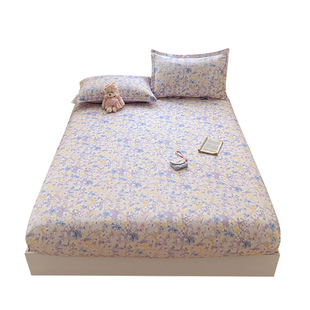 全棉紫色1米5床的两米2米x2米2大床床笠200x200cm 180cmx200cm