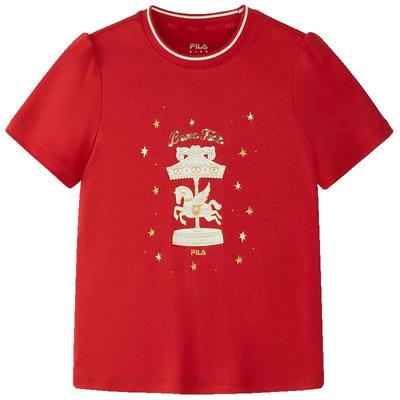 FILAKIDS斐乐女童短袖T恤